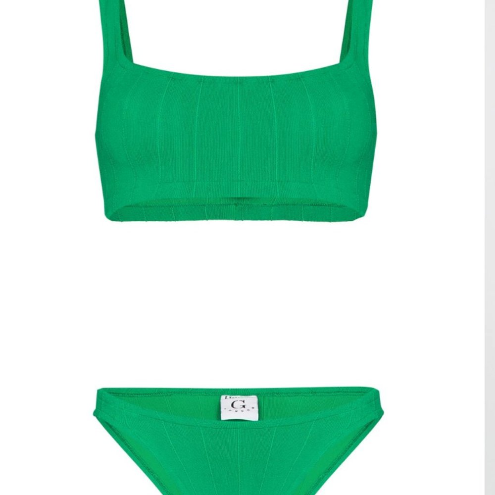 Hunza G green Helena Nile bikini set Emerald